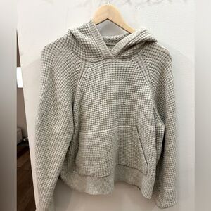 Abercrombie waffle knit pullover hoodie sweater